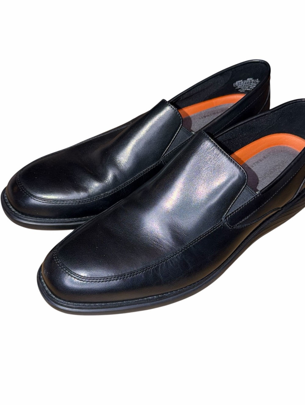 Rockport Men’s Garret Venetian Loafers Black Leather Slip-On Dress Shoes Size 13